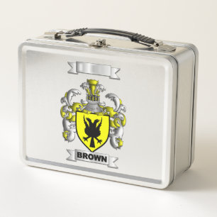 Lunch Box Brown Family Surname And Shield