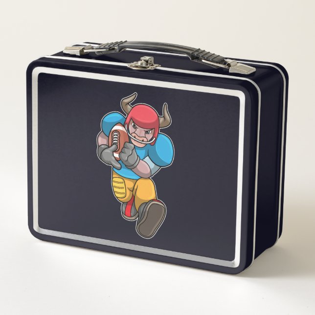 Lunch Box Bull à Sports avec Football & Casque (Devant)