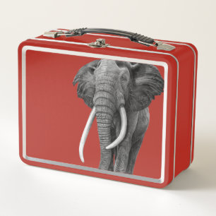 Lunch Box Bull éléphant - Dessin au crayon