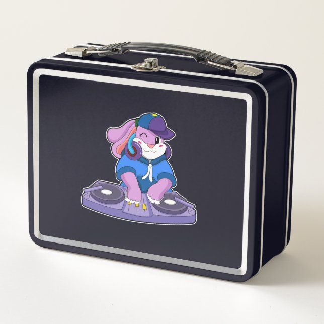 Lunch Box Bunny comme musicien avec mixeur (Devant)