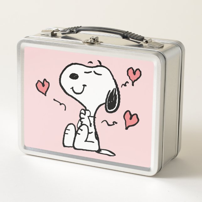 Lunch Box cacahuètes | Coeurs de snoopy (Devant)