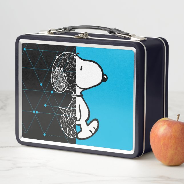 Lunch Box cacahuètes | Conception géométrique Snoopy (En situation)