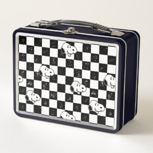 Lunch Box cacahuètes   Drapeau À damiers Snoopy