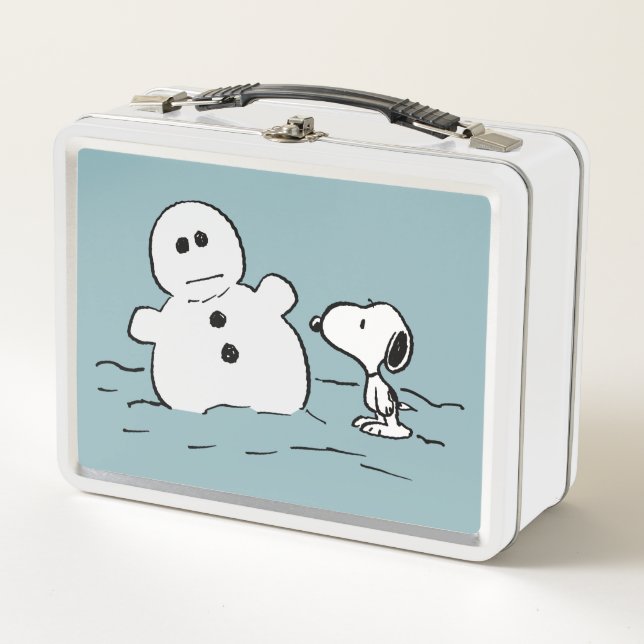Lunch Box cacahuètes | Snoopy Construit Un Snowman (Devant)