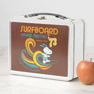 Lunch Box cacahuètes   Snoopy Surboard Longboard Competition