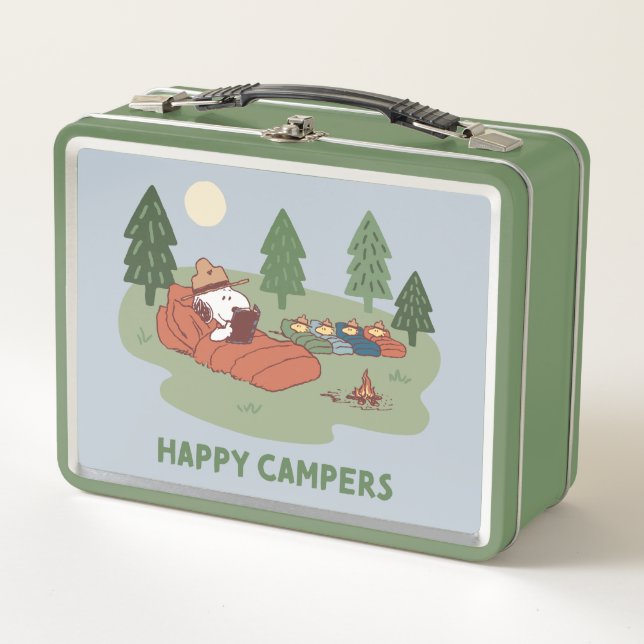 Lunch Box cacahuètes | Snoopy & Woodstock Happy Campers (Devant)