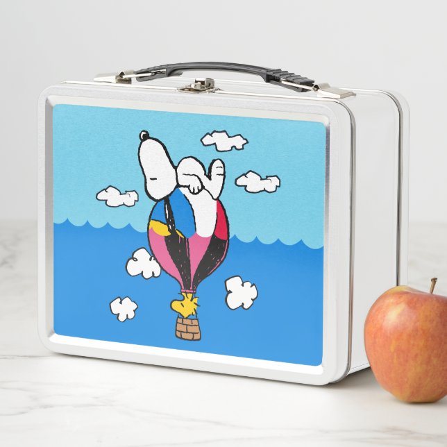 Lunch Box cacahuètes | Snoopy & Woodstock Hot Air Balloon (En situation)