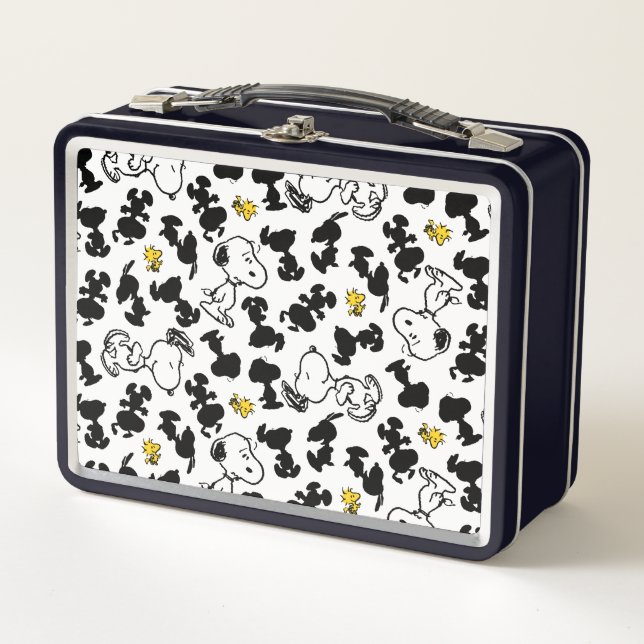 Lunch Box cacahuètes | Snoopy & Woodstock Shadow Motif (Devant)