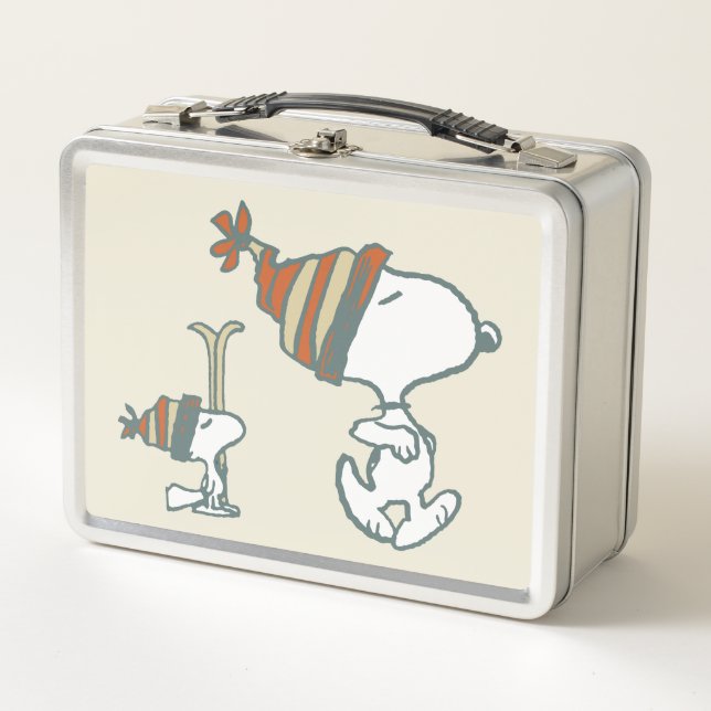 Lunch Box cacahuètes | Snoopy & Woodstock Ski Trip (Devant)