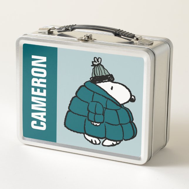 Lunch Box cacahuètes | Veste Snoopy Winter Puffer (Devant)