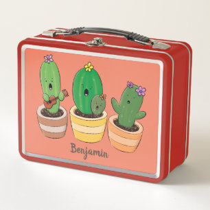 Lunch Box Cactus trio chantante mignonne dessin animé