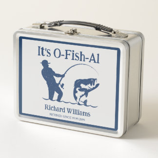 Lunch Box Cadeau de retraite de pêcheur officiel pour homme