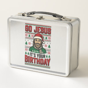Lunch Box Cadeau Jésus Noël Anniversaire Vintage T-Shirt