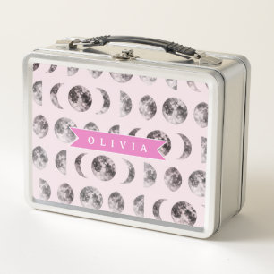 Lunch Box Cadeau Personnalisé de Nom Céleste avec Phase de L