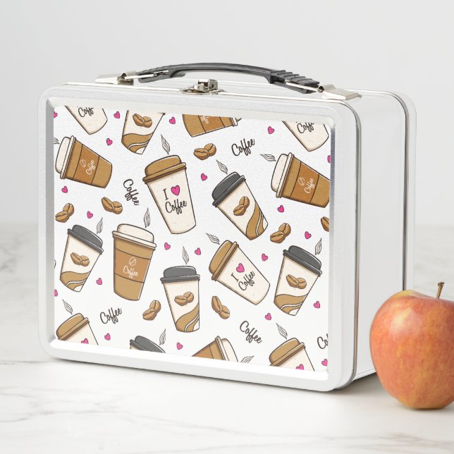 Lunch Box Cafés, Fèves de café, Amateur de café, Coeurs (En situation)