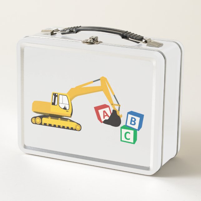 Lunch Box Camion de construction d'excavateur ABC (Devant)