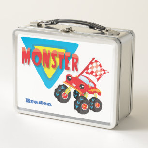 Lunch Box Camion Monster Rouge Enfants Personnalisés