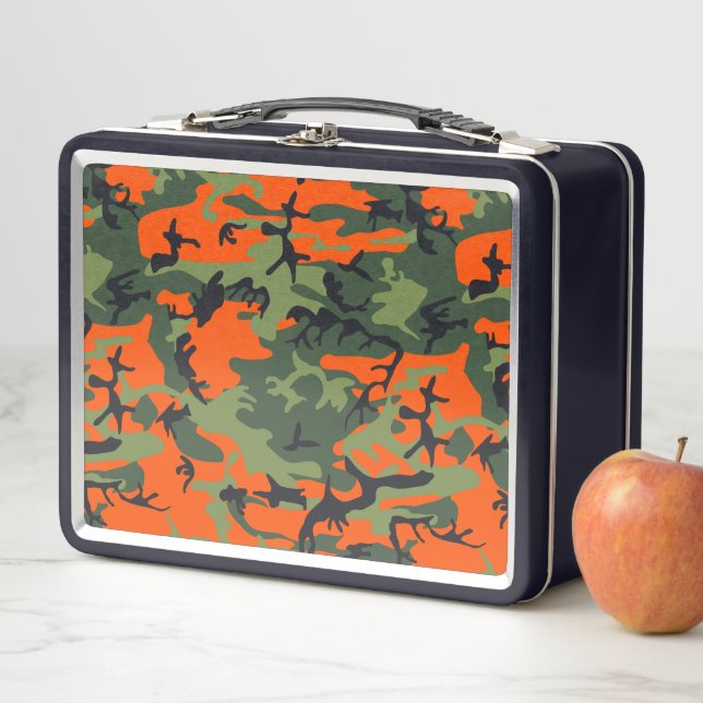 Lunch Box Camouflage orange et vert, Militaire, Armée (En situation)