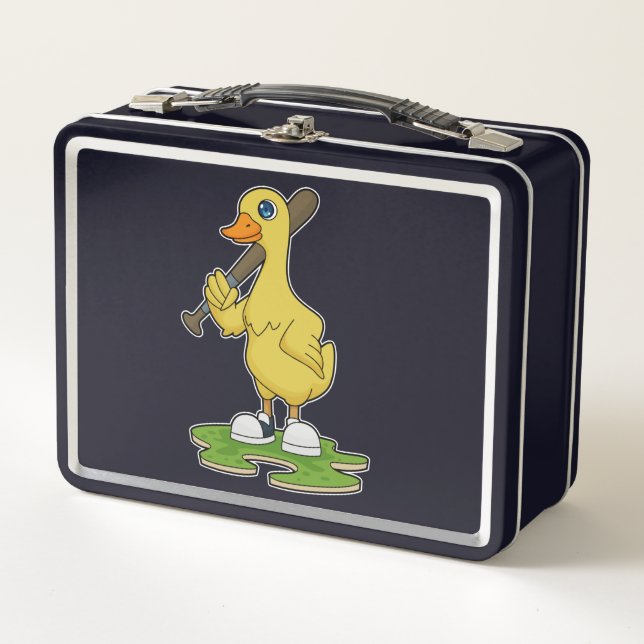 Lunch Box Canard au baseball avec batte de baseball (Devant)