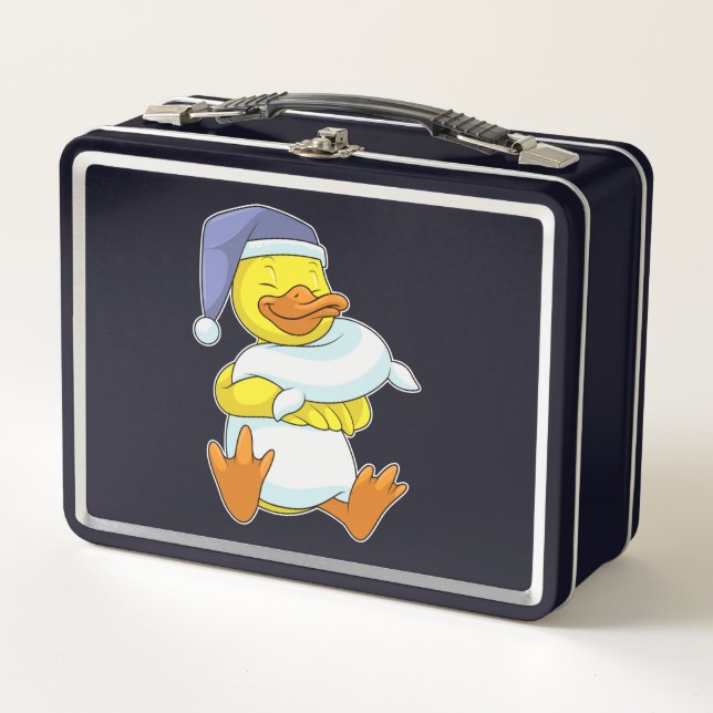 Lunch Box Canard dormant avec casquette (Devant)