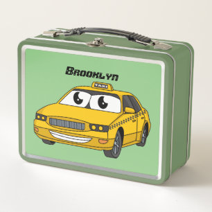 Lunch Box Caricature amusante de taxi jaune mignon