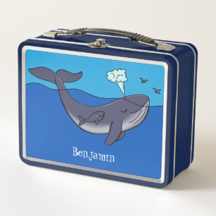 Lunch Box Caricature de baleine mignonne et de baleine de ve