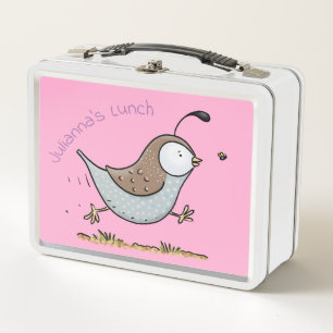 Lunch Box Caricature de caille californienne joliment exécut