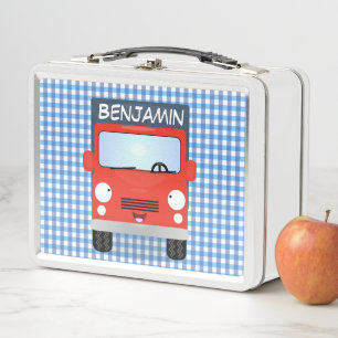Lunch Box Caricature de camion livreur rouge mou