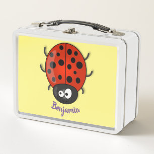 Lunch Box Caricature de coccinelle rouge joyeux