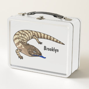 Lunch Box Caricature de lézard rouge