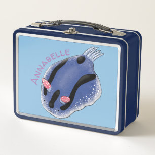 Lunch Box Caricature de nudibranche bleu mignon