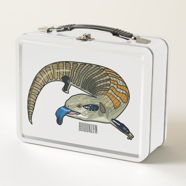 Lunch Box Caricature en bleu (Devant)