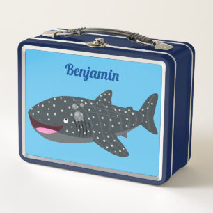 Lunch Box Caricature joli requin baleine joyeux