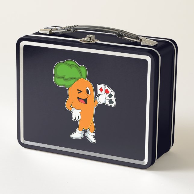 Lunch Box Carotte au Poker avec cartes de Poker (Devant)