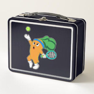 Lunch Box Carotte au tennis avec raquette de tennis