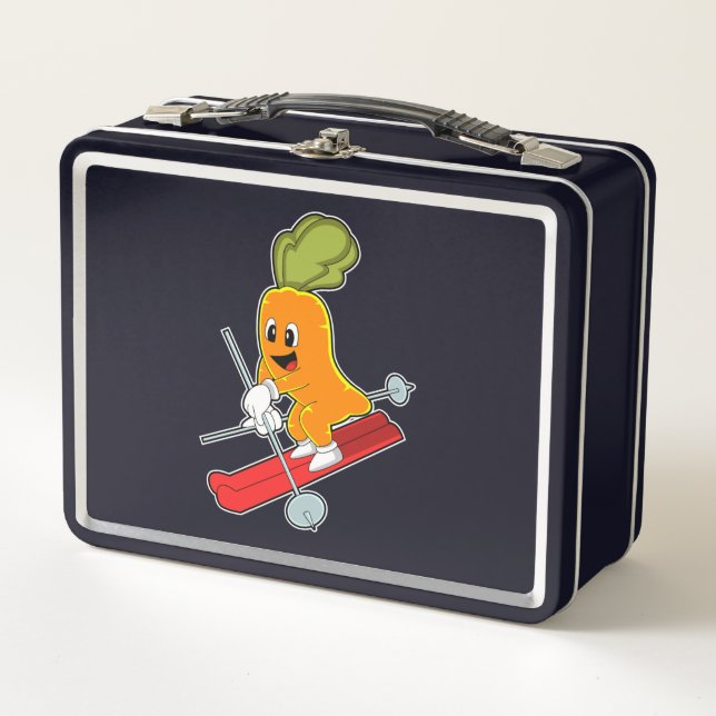 Lunch Box Carotte en ski avec ski (Devant)