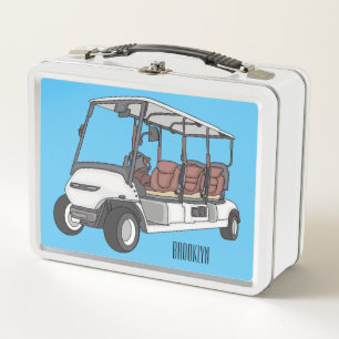 Lunch Box Carte de golf / dessin animé en voiturette de golf