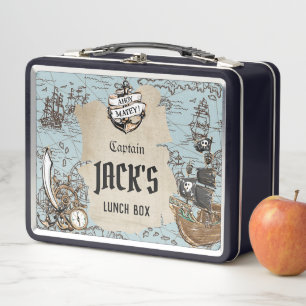 Lunch Box Carte des trésors Vintages Carte des Ancres nautiq