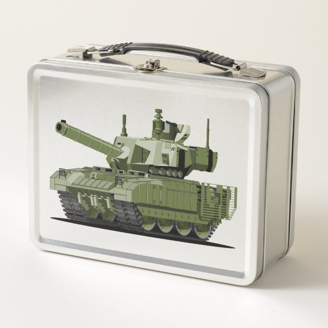 Lunch Box Cartoon modern armored tank (Devant)