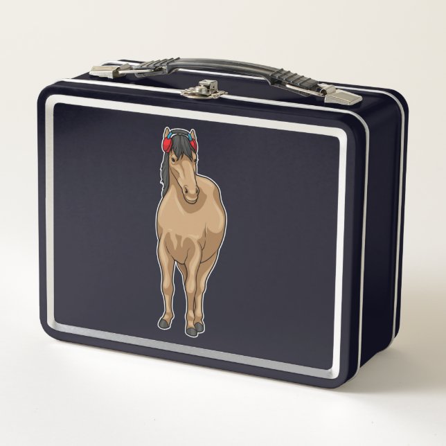 Lunch Box Casque de musique à cheval (Devant)