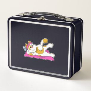 Lunch Box Cat at Yoga Exercice d'étirement