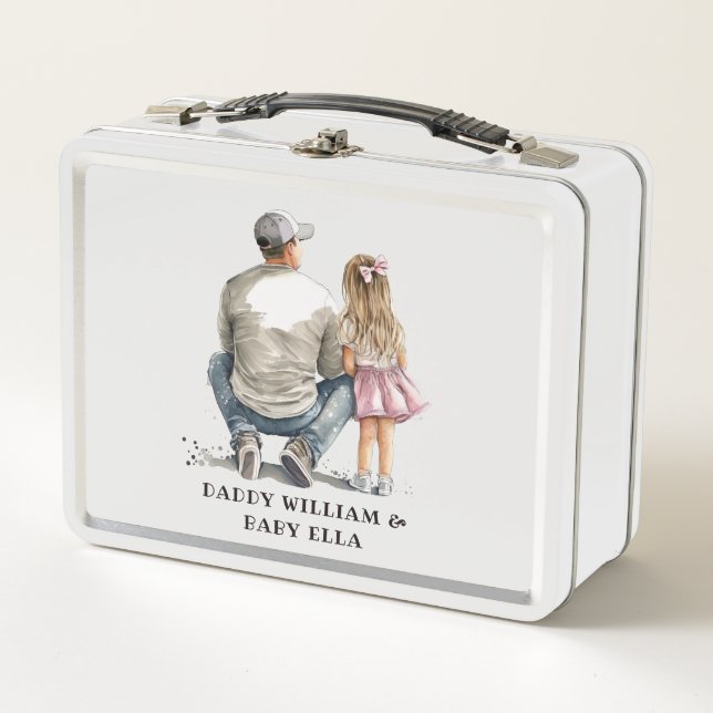 Lunch Box Caution père et fille noire (10) (Devant)