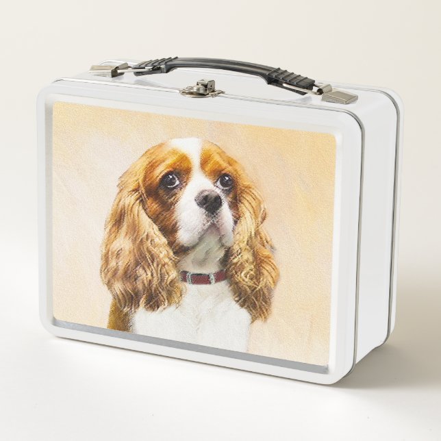 Lunch Box Cavalier Le Roi Charles Spaniel Peinture originale (Devant)