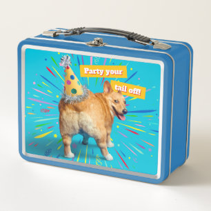 Lunch Box Chapeau d'anniversaire pour derrière de Corgi