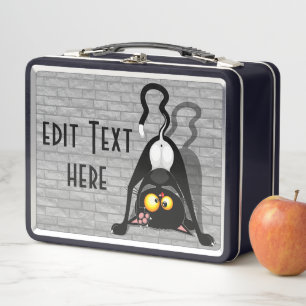 Lunch Box Chat à l'envers Personnage de dessin animé drôle