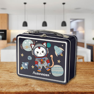 Lunch Box Chat astronaute mignon dans l'espace