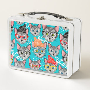 Lunch Box Chat dans le casquette