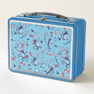 Lunch Box Chat Dans Le Casquette   Motif bleu
