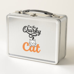Lunch Box Chat drôle Gravure vintage Dessin amateur de chats