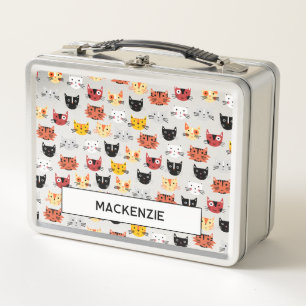 Lunch Box Chat Drôle Kitty Nom Personnalisé